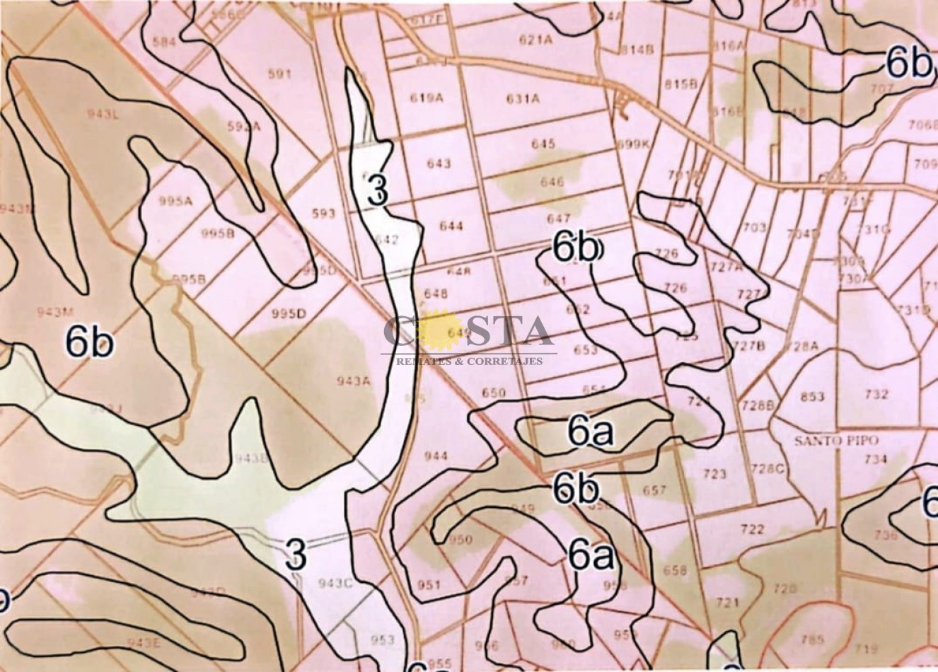 CAMPO DE 267,91 HAS. EN COLONIA TACUARA, SANTO PIPO, MISIONES