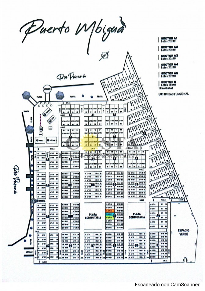 3 LOTES CONTIGUOS EN EL COUNTRY PUERTO MBIGUA. ITUZAINGO. CORRIENTES.