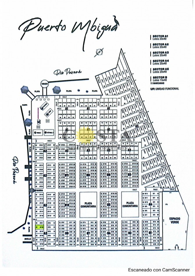 1 LOTE FRENTE A LA PLAYA, EN EL COUNTRY PUERTO MBIGUA. ITUZAINGO. CORRIENTES.