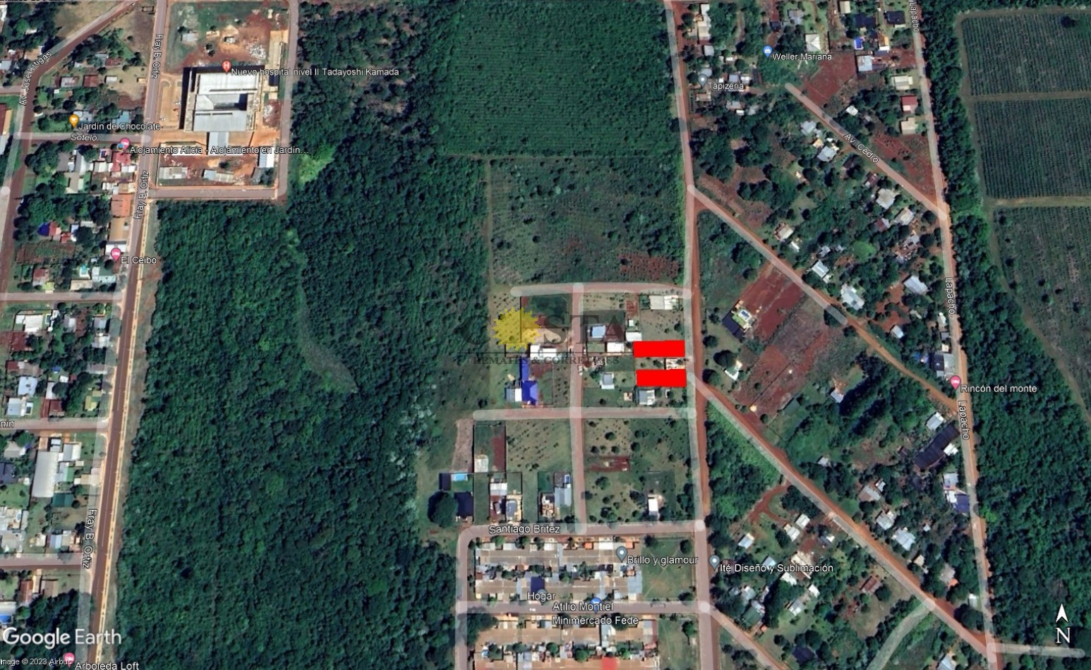 2 LOTES A 600 MTS. DEL HOSPITAL DE JARDIN AMERICA, MISIONES